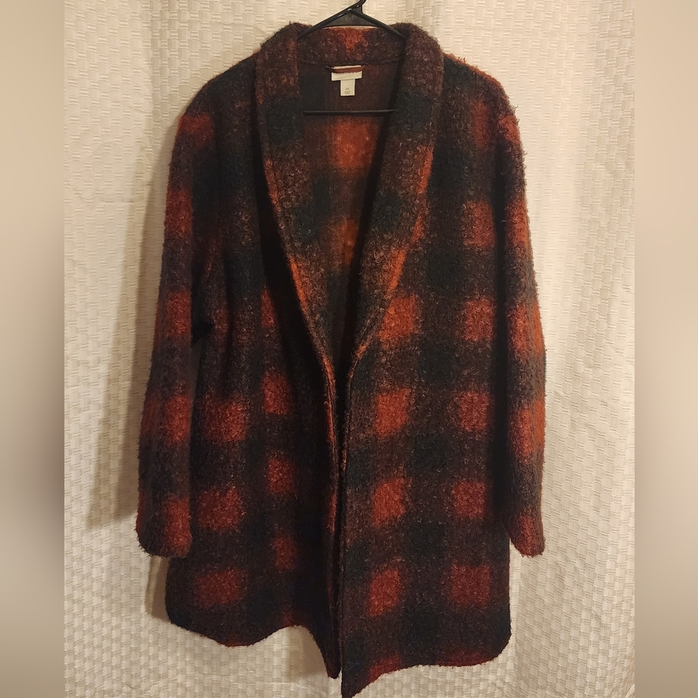 Plaid Wool Blend Coat Folklore Teddy Jacket Cabincore Aesthetic